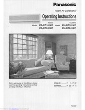 Panasonic CUXC181KP - ROOM AIR CONDITIONER Operating Instructions Manual