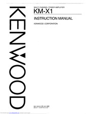 KENWOOD KM-X1 Instruction Manual