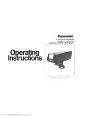 Panasonic AWVF80P - ELECTRONIC VIEW FINDER Operating Instructions Manual