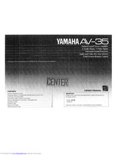 Yamaha AV-35 Owner's Manual