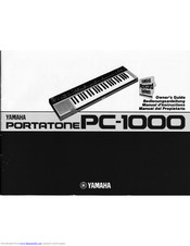 Yamaha Portatone PC-1000 Owner's Manual