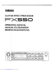 Yamaha FX550 Operating Manual