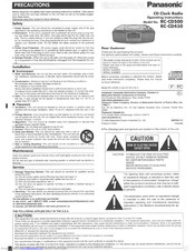Panasonic RC-CD500 Operating Instructions Manual