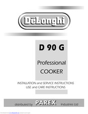 DeLonghi D 90 G Installation And Service Instructions Manual
