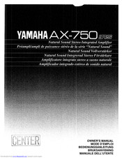 Yamaha AX-750RS Owner's Manual