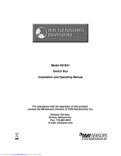 IMI SENSORS 691B41 Installation And Operating Manual