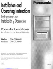 Panasonic CW-C120MU Installation And Operating Instructions Manual