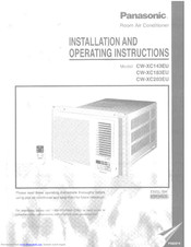 Panasonic CW-XC143EU Installation And Operating Instructions Manual