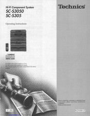 Technics SC-S3050 Operating Instructions Manual