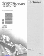 Technics SDS948 - HOME ENT. SYSTEM Operating Instructions Manual