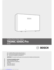 Bosch WH36 Installation Manual And Operating Instructions