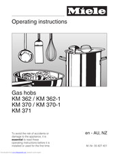 Miele KM 371 Operating Instructions Manual