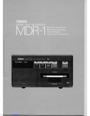 Yamaha MDR-1 Handling Instructions Manual