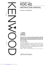 KENWOOD KDC-82 Instruction Manual