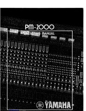 Yamaha PM-2000 Operating Manual