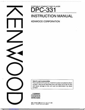 KENWOOD DPC-331 Instruction Manual
