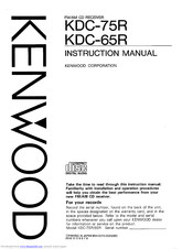 KENWOOD KDC-65R Instruction Manual