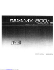 Yamaha MX-800/L Owner's Manual