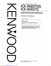 KENWOOD KX-W8070S Instruction Manual