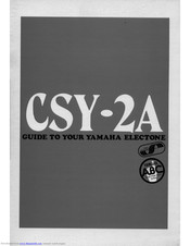 Yamaha Electone CSY-2A Manual