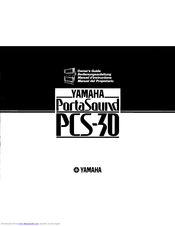 Yamaha PortaSound PCS-30 Owner's Manual