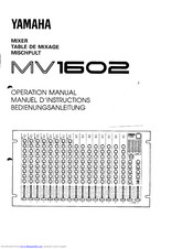 Yamaha MV1602 Operation Manual