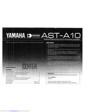 AST Bedienungsanleitung-Operating Instructions pour Yamaha AST-A90M 