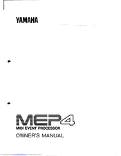 Yamaha MEP4 Owner's Manual