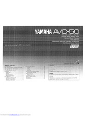 Yamaha AVC-50 Owner's Manual