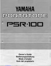 Yamaha Portatone PSR-100 Owner's Manual