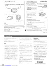 Panasonic SLSW880 - PORT. CD PLAYER Operating Instructions Manual