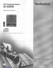 Technics SC-S2050 Operating Instructions	And Owner's Manual	And Owner's Manual