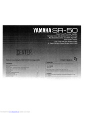 Yamaha SR-50 Owner's Manual