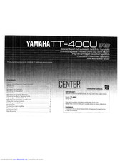 Yamaha TT-400URS Owner's Manual