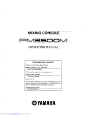 Yamaha PM3500M Operating Manual