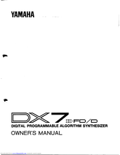Yamaha DX7II-FD/D Owner's Manual