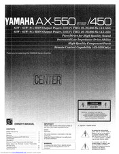 Yamaha AX-550RS Owner's Manual