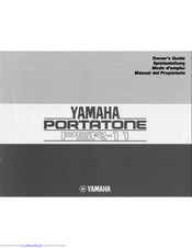 Yamaha PortaTone PSR-11 Owner's Manual