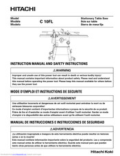Hitachi C 10FL Instruction Manual And Safety Instructions