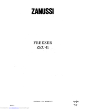 Zanussi ZEC 41 Instruction Booklet