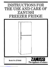 Zanussi ZF36 Instructions For The Use And Care