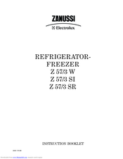 Zanussi Electrolux Z 57/3 SR Instruction Booklet