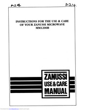 Zanussi MM1200B Instructions For The Use & Care