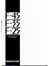 Yamaha Electone F-45 Manual
