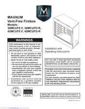 Magnum 36MCUFD-R Installation And Operating Instructions Manual