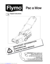 Flymo Pac a Mow Original Instructions Manual