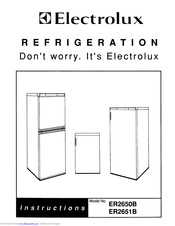 Electrolux ER2650B Instructions Manual