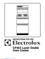 Electrolux CF463 Instructions For Use Manual