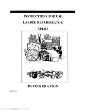 Electrolux RP1218 Instructions For Use Manual
