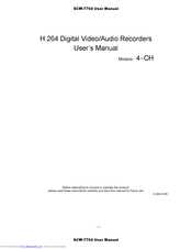 H.264 4-CH SCW-7704 User Manual